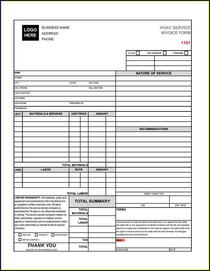 Musician Invoice Word Template Musician Invoice Word Template