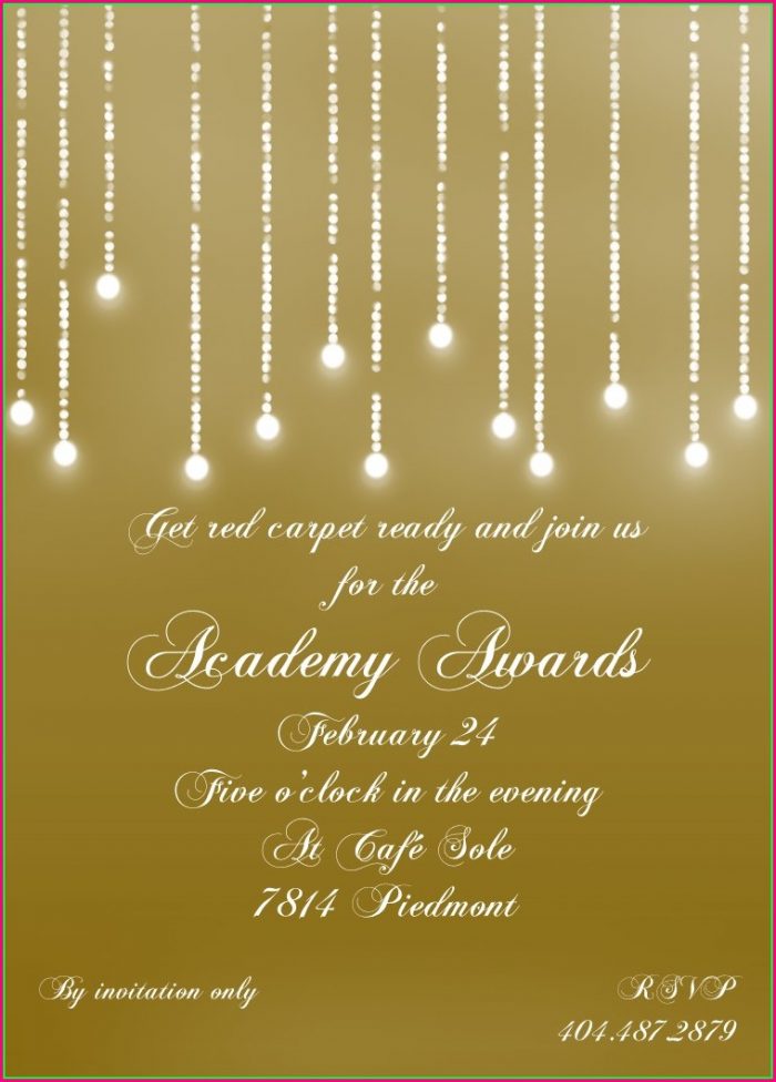 Oscar Awards Invitation Template Oscar Awards Invitation Template