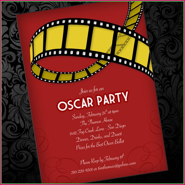 Oscar Invitation Template Oscar Invitation Template