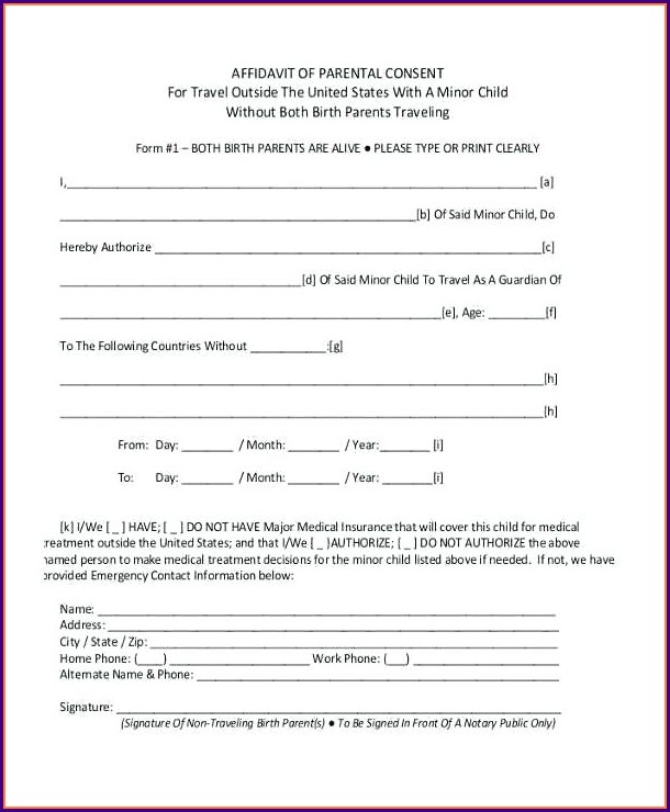 Parental Consent Free Child Travel Consent Form Template Uk Parental Consent Free Child Travel Consent Form Template Uk