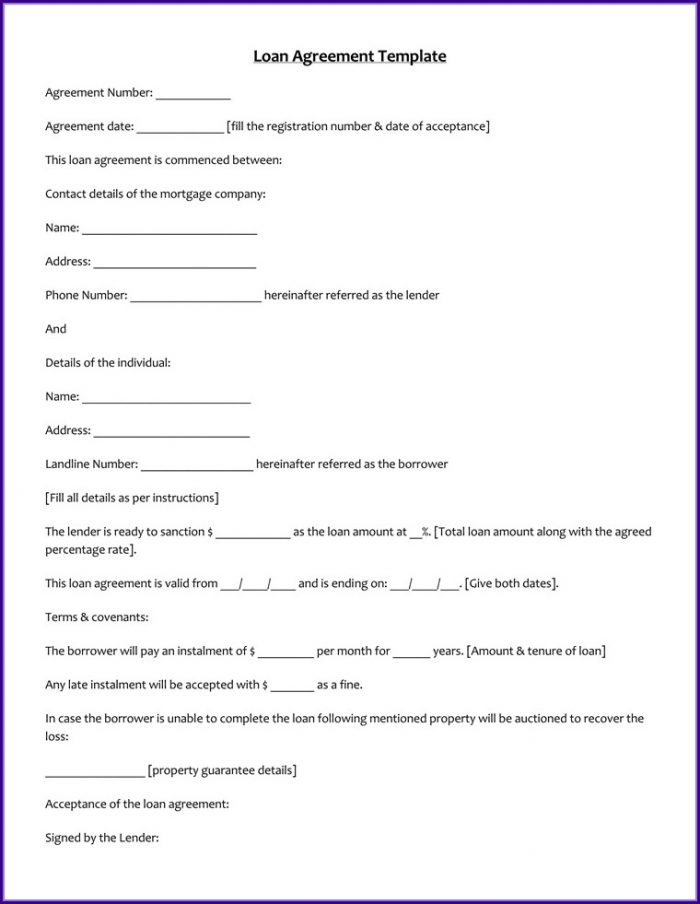 Personal Loan Contract Template Free Personal Loan Contract Template Free