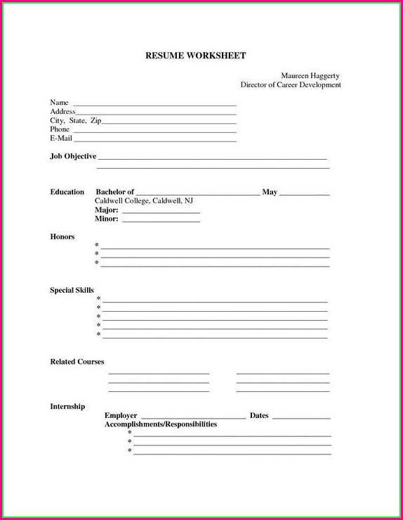 Printable Blank Resume Template Pdf Printable Blank Resume Template Pdf
