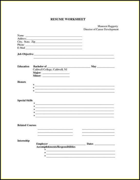 Printable Free Blank Resume Templates Download Printable Free Blank Resume Templates Download
