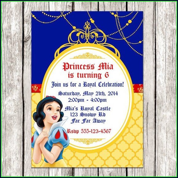 Printable Snow White Invitation Template Printable Snow White Invitation Template