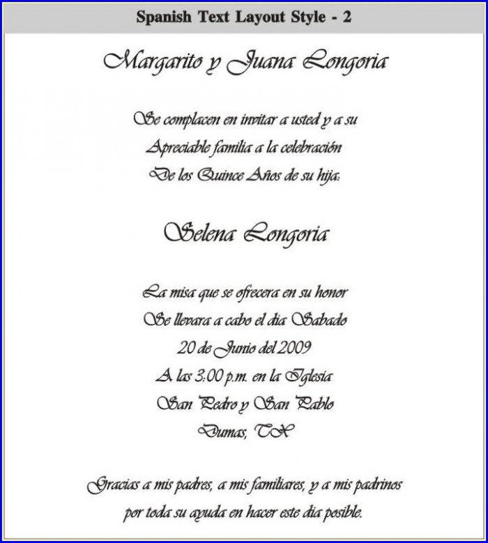 Quinceanera Invitations Templates In Spanish Quinceanera Invitations Templates In Spanish