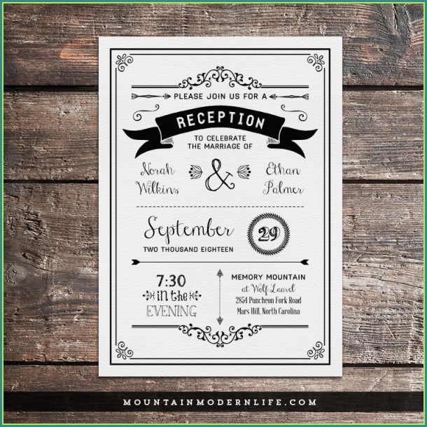 Reception Only Invitation Templates Reception Only Invitation Templates
