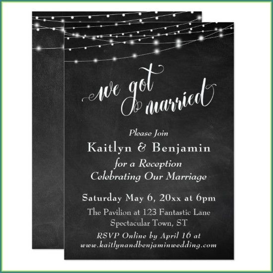 Reception Only Invitation Reception Only Invitation