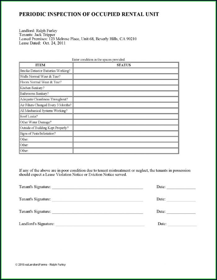 Rental Inspection Checklist Template Rental Inspection Checklist Template