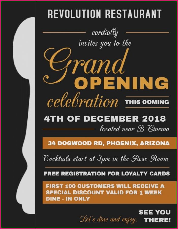 Restaurant Grand Opening Flyer Templates Free Restaurant Grand Opening Flyer Templates Free