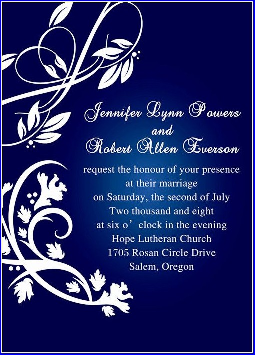 Royal Blue Wedding Invitation Templates Free Royal Blue Wedding Invitation Templates Free