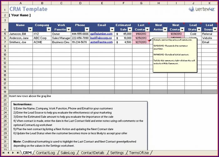 Sales Lead Tracking Template Sales Lead Tracking Template