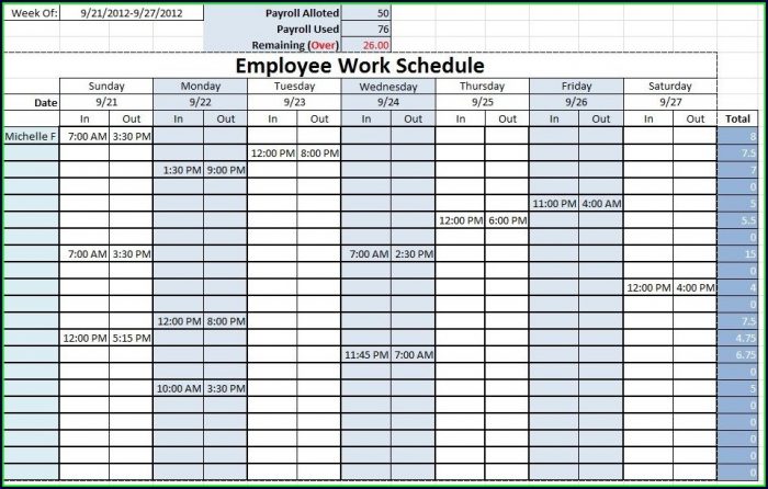 Shift Planner Template Excel Shift Planner Template Excel