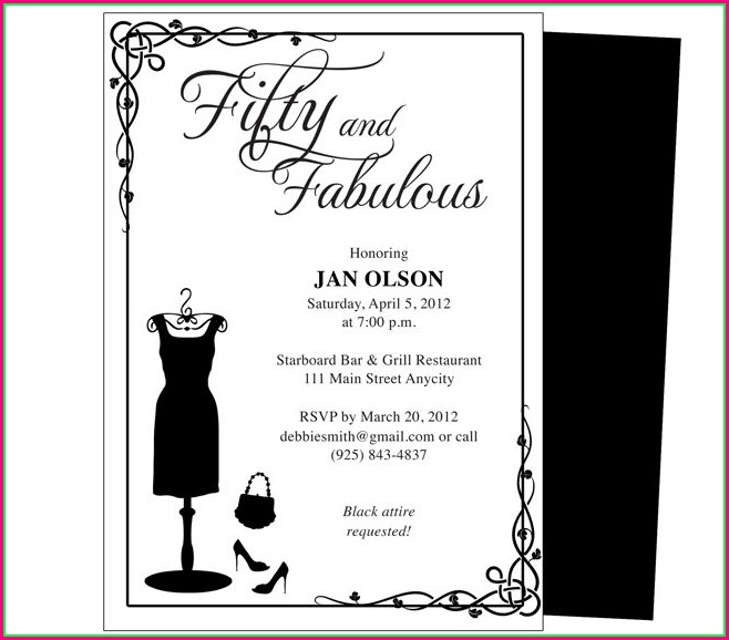 Template Free Printable 50th Birthday Invitations Template Free Printable 50th Birthday Invitations