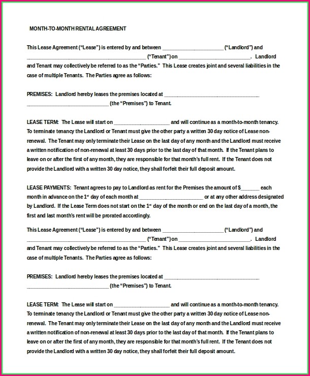 Template Of Lease Agreement For Apartment Template Of Lease Agreement For Apartment