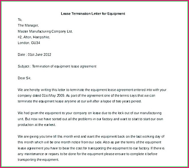 Template Termination Of Lease Agreement Template Termination Of Lease Agreement
