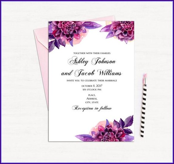 Templates For Wedding Invitation Cards Templates For Wedding Invitation Cards