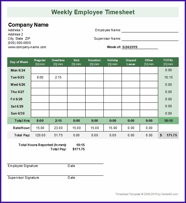Timesheet Template Excel Free Download Timesheet Template Excel Free Download