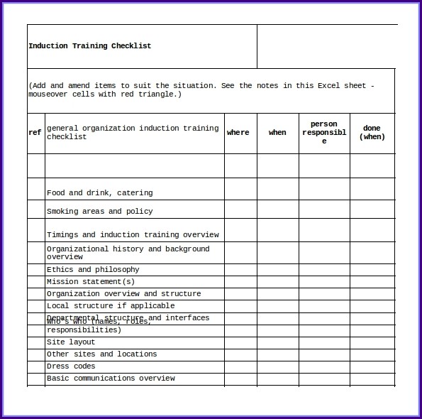 Training Checklist Template Excel Free Training Checklist Template Excel Free