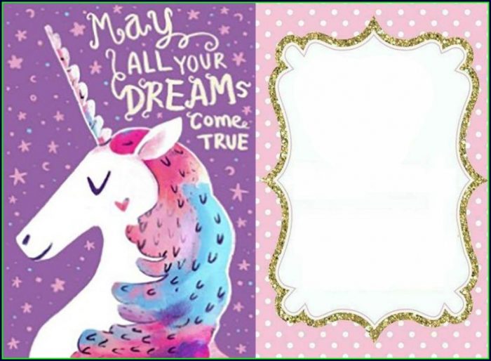 Unicorn Birthday Card Template Free Unicorn Birthday Card Template Free
