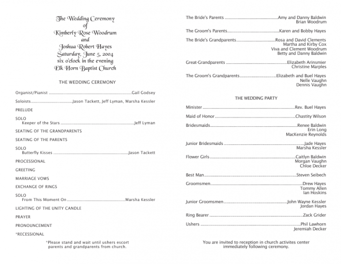Wedding Anniversary Program Templates Wedding Anniversary Program Templates