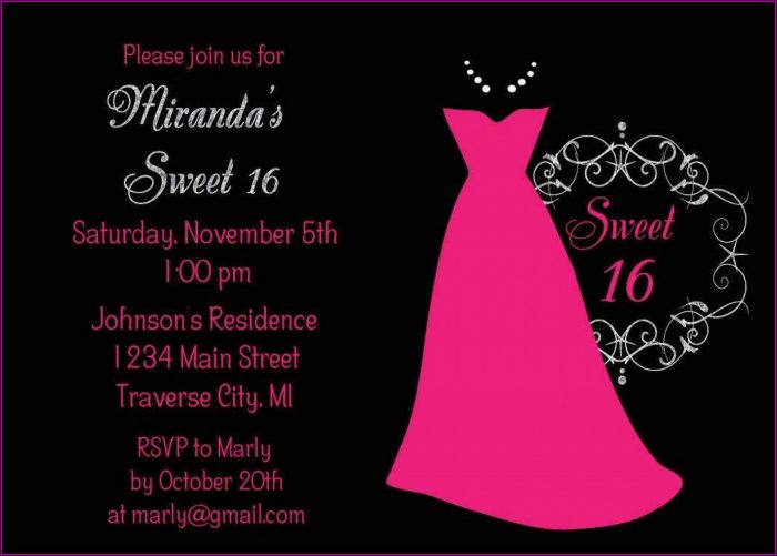 16th Birthday Invitations Free Templates 16th Birthday Invitations Free Templates