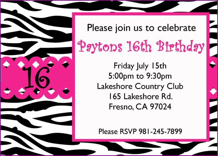 16th Birthday Invitations Templates 16th Birthday Invitations Templates