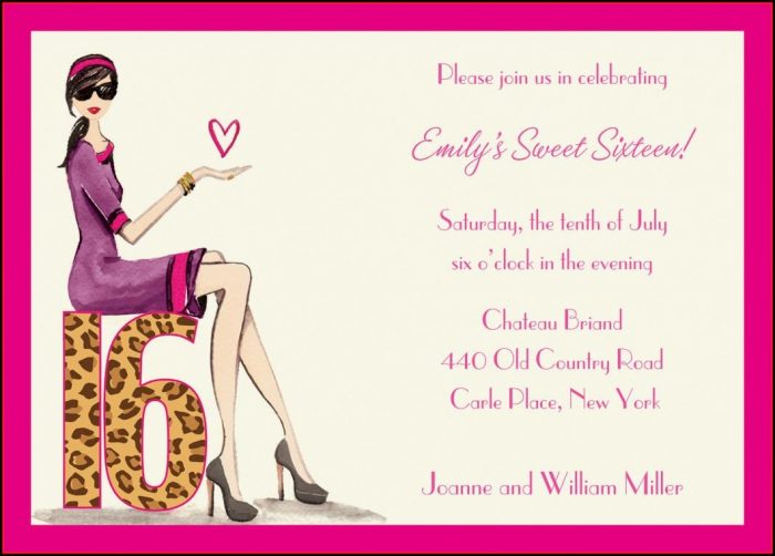 16th Birthday Party Invitations Templates Free 16th Birthday Party Invitations Templates Free