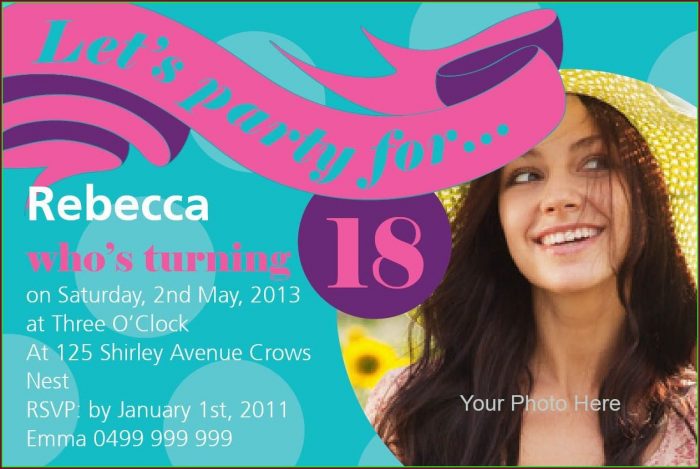 18th Birthday Invitations Templates Free 18th Birthday Invitations Templates Free