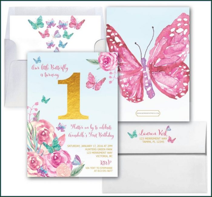 1st Birthday Butterfly Invitations Templates Free 1st Birthday Butterfly Invitations Templates Free
