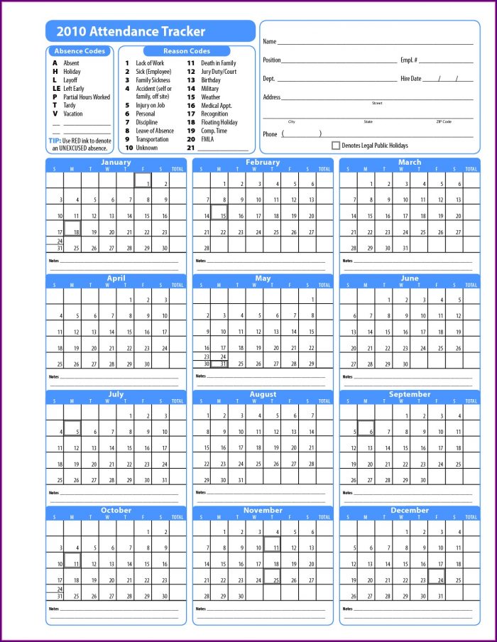 2019 Attendance Calendar Template Free 2019 Attendance Calendar Template Free