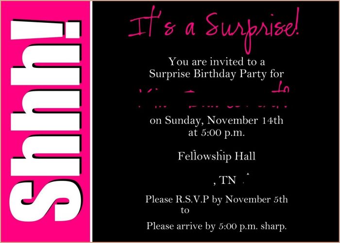 40th Surprise Birthday Party Invitation Templates 40th Surprise Birthday Party Invitation Templates