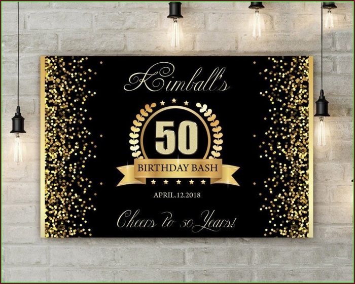 50th Birthday Banner Template 50th Birthday Banner Template
