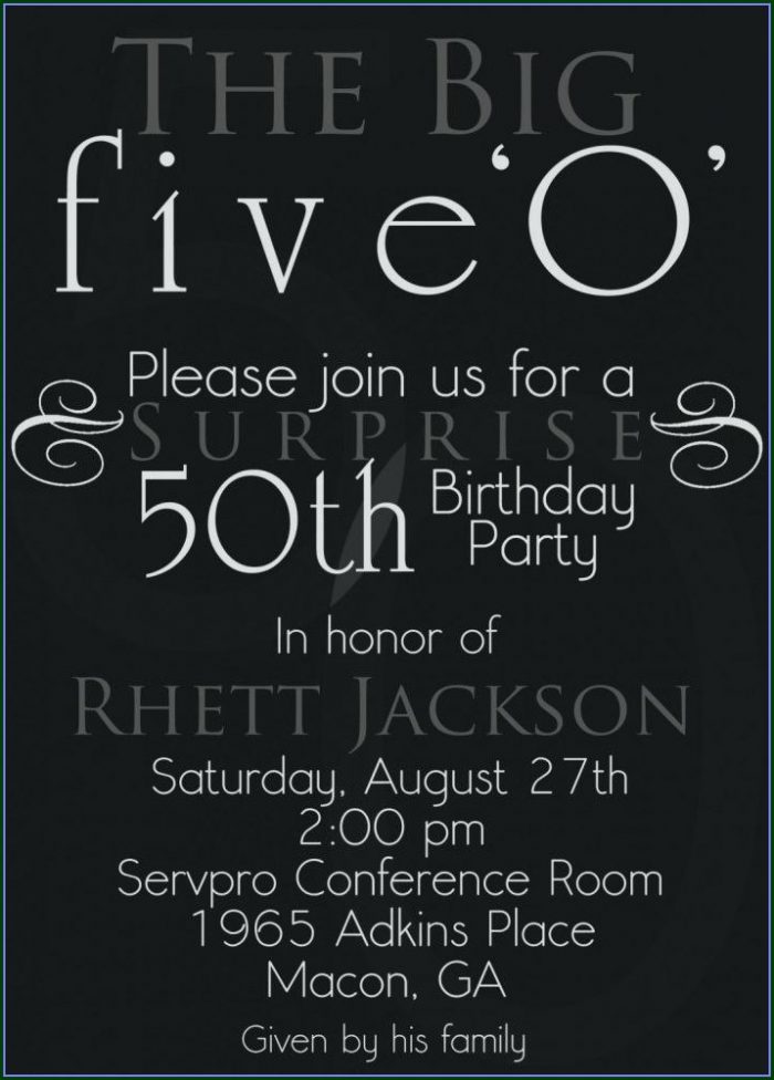 50th Birthday Party Invitation Templates Free Download 50th Birthday Party Invitation Templates Free Download