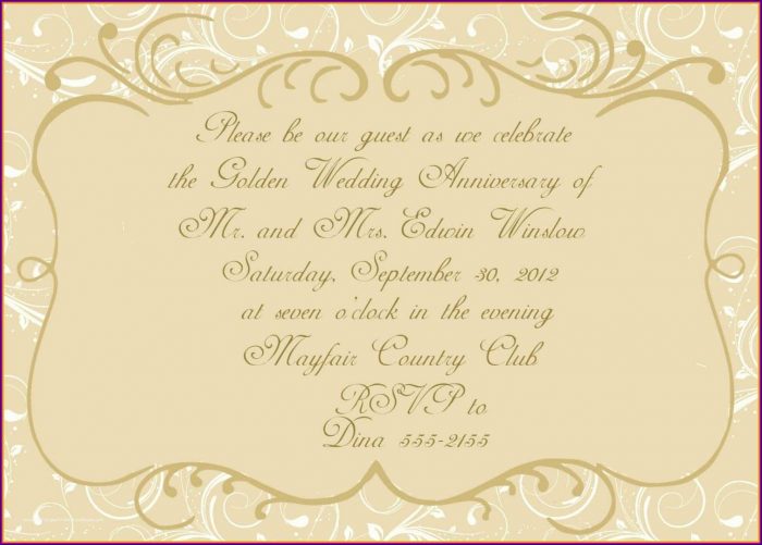 50th Wedding Anniversary Invitations Templates Free Download 50th Wedding Anniversary Invitations Templates Free Download