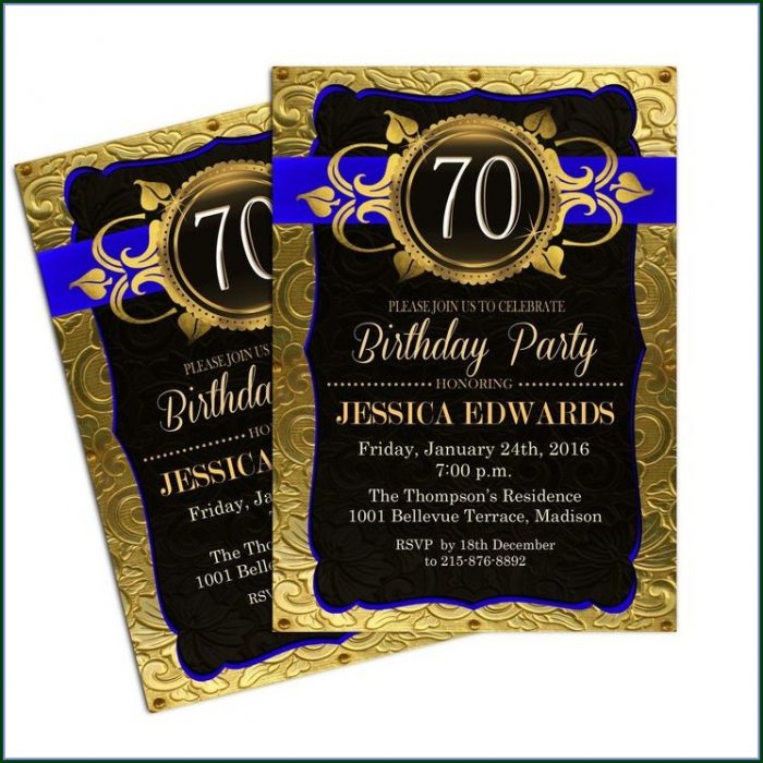 70th Birthday Invites Templates 70th Birthday Invites Templates