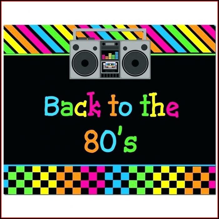 80s Themed Party Invitation Template Free 80s Themed Party Invitation Template Free