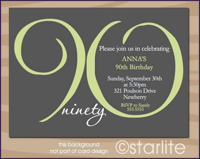90th Birthday Party Invitations Templates Free Download 90th Birthday Party Invitations Templates Free Download