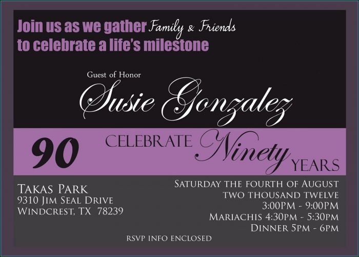 90th Birthday Templates Invitations 90th Birthday Templates Invitations