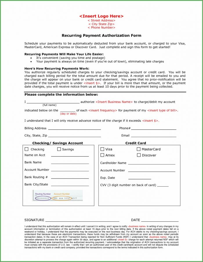 Ach Debit Ach Authorization Form Template Ach Debit Ach Authorization Form Template