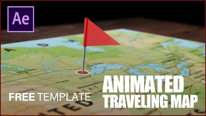 Animated Map Path After Effects Template Animated Map Path After Effects Template