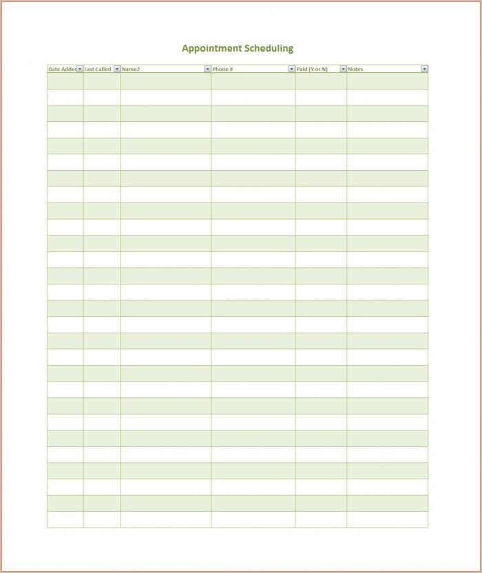 Appointment Scheduling Template Free Appointment Scheduling Template Free