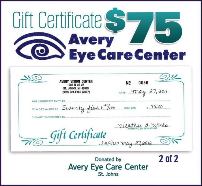 Avery Gift Certificate Template Avery Gift Certificate Template