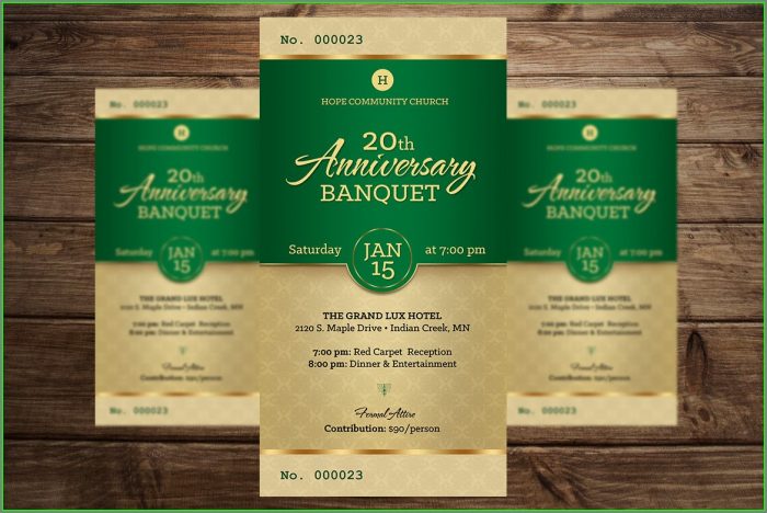 Banquet Ticket Template Publisher Banquet Ticket Template Publisher