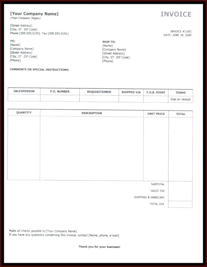 Basic Self Employed Invoice Template Uk Basic Self Employed Invoice Template Uk