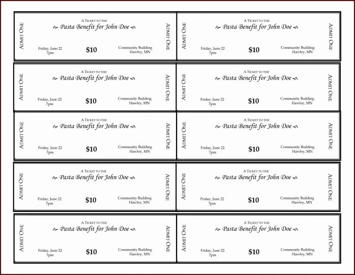 Bbq Plate Sale Ticket Template Bbq Plate Sale Ticket Template