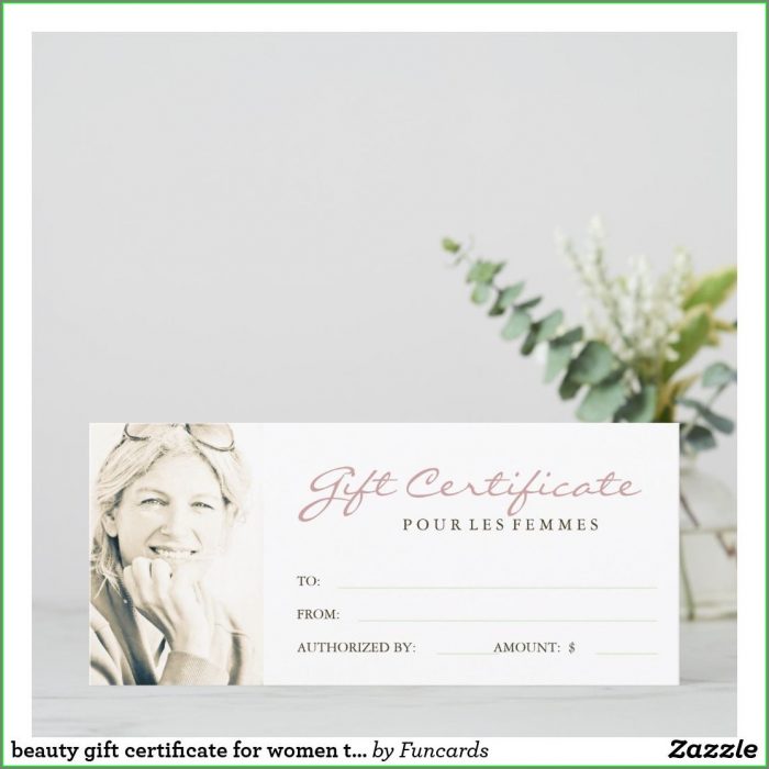 Beauty Gift Certificate Template Beauty Gift Certificate Template