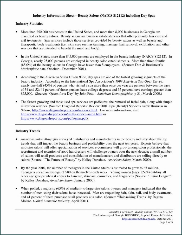Beauty Salon Business Plan Template Beauty Salon Business Plan Template