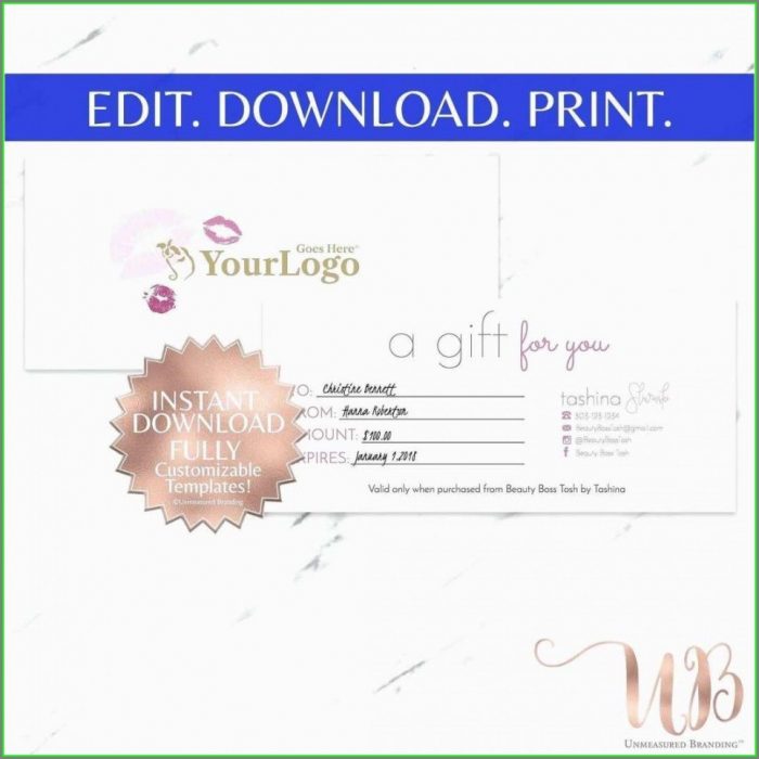 Beauty Salon Gift Certificate Template Free Beauty Salon Gift Certificate Template Free