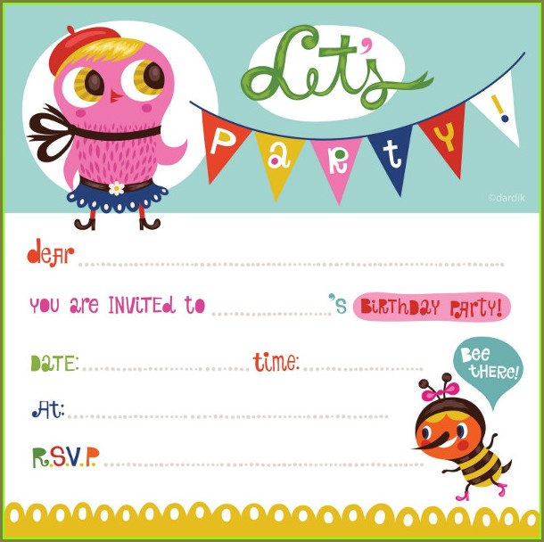 Birthday Party Invitation Template Printable Birthday Party Invitation Template Printable