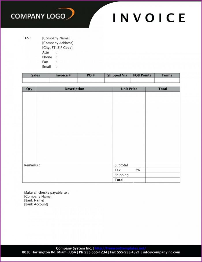 Blank Invoice Template Google Docs Blank Invoice Template Google Docs